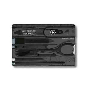 Набір Victorinox Swisscard (82х54х4мм, 10 функцій), чорний прозорий 0.7133.T3