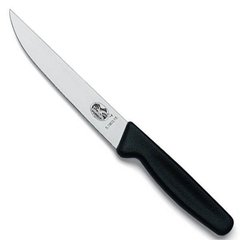 Нож бытовой, кухонный Victorinox Carving (лезвие: 150мм), черный 5.1803.15