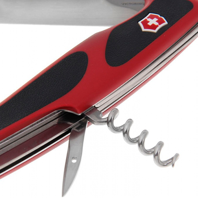 Швейцарський розкладний ніж Victorinox Rangergrip 68 (130мм 11 функцій) червоний (0.9553.С)