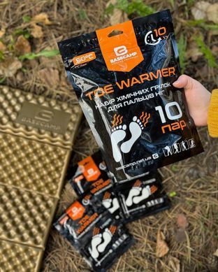 Химическая грелка для пальцев ног BaseCamp Toe Warmer, 10 пар (BCP 81300)
