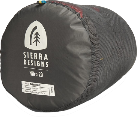 Спальний мішок Sierra Designs Nitro 800F 20 (-2/-9°C), 198 см - Left Zip, Red/Black/Yellow (SD 70604318L)