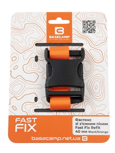 Фастекс зі з'ємним піном Base Camp Fast Fix Refit 40 мм, Black/Orange (BCP 112006)