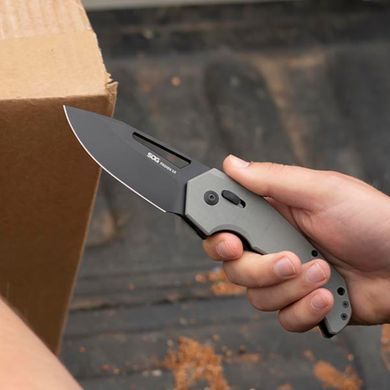 Ніж складаний SOG x Mikkel Collaboration Prohen XR, Gray/Black (SOG 12-25-03-57)