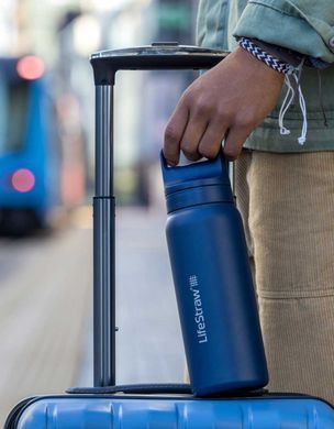 Пляшка-фільтр для води LifeStraw Go SS Filter Bottle, 1 л, Polar White (LSW LGV41SWHWW)