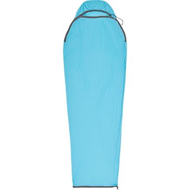 Вкладиш в спальник Sea to Summit Breeze Sleeping Bag Liner, Mummy w/ Drawcord - Compact, Blue Atoll (STS ASL031081-190202)