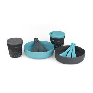 Набор посуды DeltaLight Camp Set 2.2 (2 mugs, 2 Bowls, 2 Delta Cutlery Sets), Pacific Blue/Grey, р. от Sea to Summit (STS ADLTSET2.2)