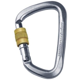 Карабін Singing Rock D Steel Lock Screw Gate 50kN (SR K4080.ZO)