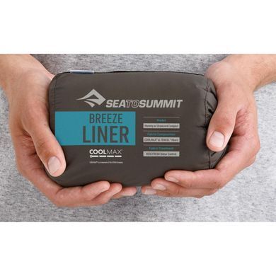 Вкладиш в спальник Sea to Summit Breeze Sleeping Bag Liner, Mummy w/ Drawcord - Standart, Blue Atoll (STS ASL031081-190205)