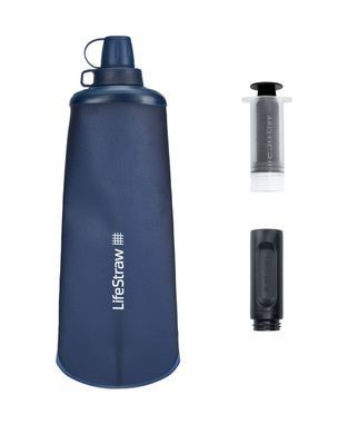 Пляшка-фільтр для води LifeStraw Peak Squeeze, 1 л, Mountain Blue (LSW LSPSF1MBWW)