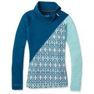 Термокофта женская Smartwool Wm's Merino 250 Asym Top, Nile Blue Medallion, р.XS (SW 15109.C17-XS)