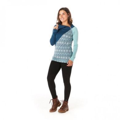 Термокофта женская Smartwool Wm's Merino 250 Asym Top, Nile Blue Medallion, р.XS (SW 15109.C17-XS)