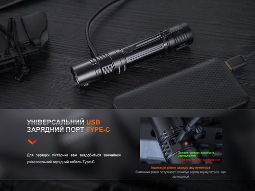 Фонарь ручной Fenix PD36R Pro, Black (FNX PD36RPRO)