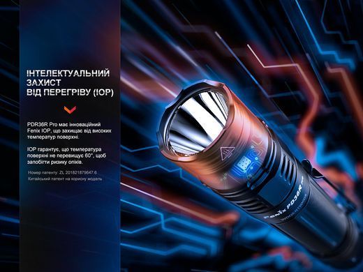 Фонарь ручной Fenix PD36R Pro, Black (FNX PD36RPRO)