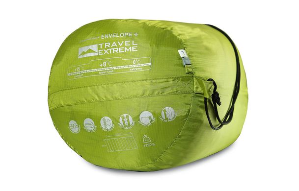 Спальный мешок Travel Extreme Envelope+ (15/8 °С), 190 см - Left Zip, Olive (ТE С0121-L)