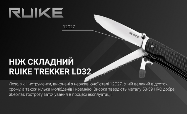 Ніж-мультитул Ruike Trekker LD32-B, Black (LD32-B)