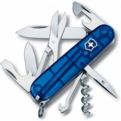 Швейцарский складной нож Victorinox Climber (91мм 14 функций) синий прозрачный (1.3703.Т2)