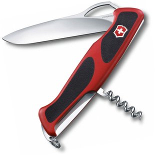 Швейцарський розкладний ніж Victorinox Rangergrip 63 One Hand (130мм 5 функцій) червоно-чорний (0.9523.MC)