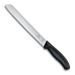 Нож бытовой, кухонный Victorinox Swiss Classic Bread (лезвие: 210мм), черный 6.8633.21