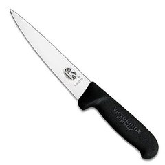 Нож бытовой, кухонный Victorinox Fibrox Butcher (лезвие: 160мм), черный 5.5603.16