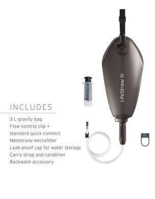 Фільтр для води LifeStraw Peak Gravity, 3 л, Dark Mountain Gray (LSW LSPSF3GRWW)