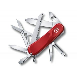 Швейцарський розкладний ніж Victorinox Evolution 18 (85мм 15 функцій) червоний 2.4913.E