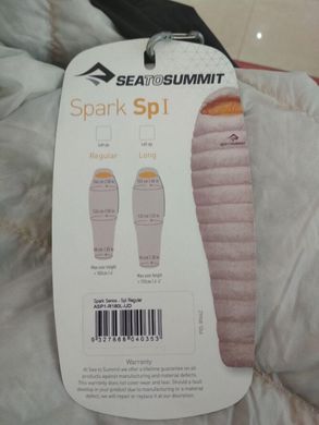 Спальный мешок Sea To Summit Spark Sp1 Ultra Dry Grey, 183 см - Left Zip (STS ASP1-R180L-UD)