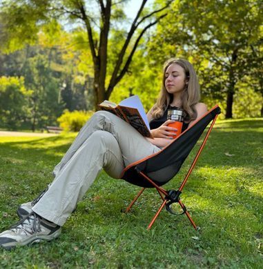 Кемпінгове крісло BaseCamp Compact, 50x58x56 см, Black/Orange (BCP 10306)