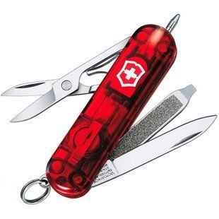 Швейцарский складной нож Victorinox Signature Lite (58мм 7 функций) красный прозрачный (0.6226.Т)