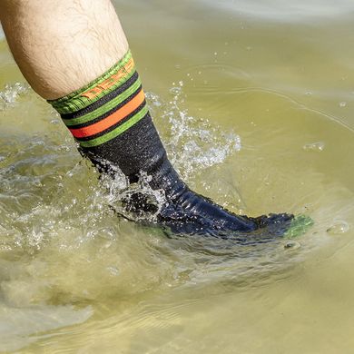 Шкарпетки водонепроникні Dexshell Ultra Dri Sports, Black/Orange/Green, XL (DS625W-BOXL)