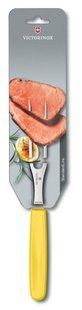 Кухонна виделка Carving Flat 15см с желт. ручкой (блістер)