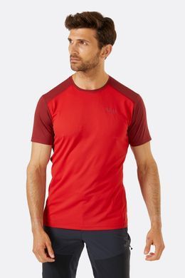Футболка мужская Rab Force Tee, Ascent Red/Oxblood Red, M (RB QBL-05-R-M)