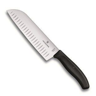 Ніж побутовий, кухонний Victorinox Swissclassic Santoku (лезо: 170мм), чорний 6.8523.17B