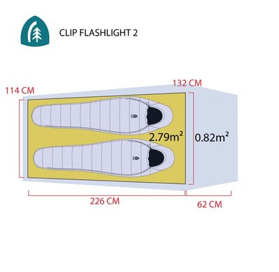 Намет двомісний Sierra Designs Clip Flashlight 2 3000, Green (SD 40144721-GRN)