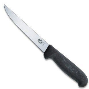 Ніж побутовий, кухонний Victorinox Fibrox Boning (лезо: 150мм), чорний 5.6003.15