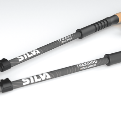 Треккинговые палки Silva Trekking Aluminium Cork, 140 см, Black (SLV 38121)