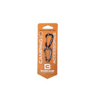 Набір алюмінієвих сервісних карабінів Base Camp Delta 4 Wire Set 2, 2 шт, Black/Grey (BCP 60800)