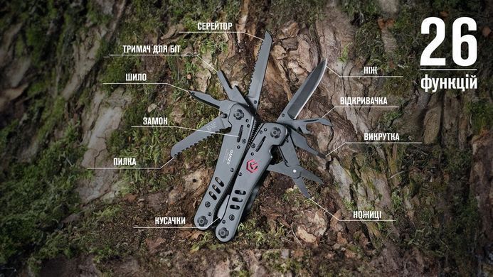Мультитул Ganzo Multi Tool G302-В, Black (6955800400663)
