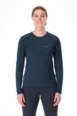 Футболка с длинным рукавом женская Rab Force LS Tee Wmns, Tempest Blue, 10 (RB QBL-08-TB-10)