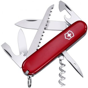 Швейцарський розкладний ніж Victorinox Camper (91мм 13 функцій) червоний (1.3613)