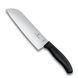 Ніж побутовий, кухонний Victorinox Swissclassic Santoku (лезо: 170мм), чорний, блістер 6.8503.17B