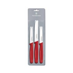 Набір кухонних ножів Victorinox (3 предмета), червоний 5.1111.3