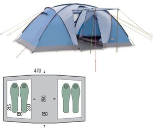 Намет Pinguin Base Camp Petrol, 4-місний (PNG 127.Petrol)