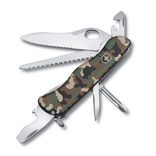 Швейцарський розкладний ніж Victorinox Trailmaster One Hand (111мм 12 функцій) камуфляж 08463.MW94