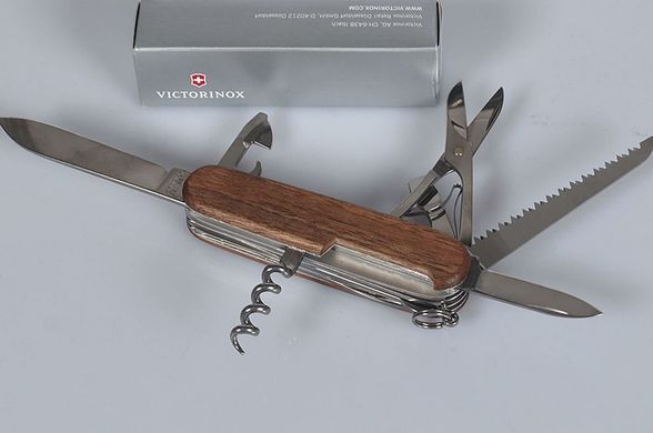 Швейцарский складной нож Victorinox Huntsman (91мм,13 функций) дерево (1.3711.63)