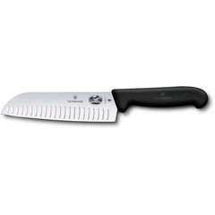 Нож бытовой, кухонный Victorinox Fibrox Santoku (лезвие: 170мм), черный 5.2523.17