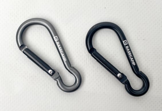 Набір алюмінієвих сервісних карабінів Base Camp Omega 6 Straight Set, 2 шт, Black/Grey (BCP 61215)