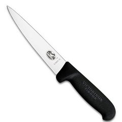 Нож бытовой, кухонный Victorinox Fibrox Sticking (лезвие: 140мм), черный 5.5603.14