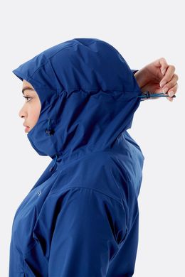 Мембранна куртка жіноча Rab Downpour Eco Jacket Wmns, Deep Heather/Red Grapefruit, 14 (RB QWG-83-14)