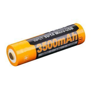 Акумулятор Fenix 18650 (3500 mAh) micro usb, 1 шт (ARB-L18-3500U)