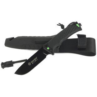 Нож Ganzo G8012V2 з паракордом, Black (GNZ G8012V2-BK)